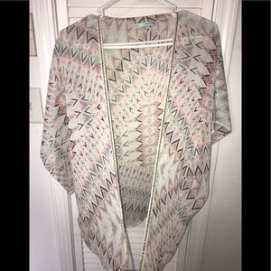 Sheer cardigan with jewel design